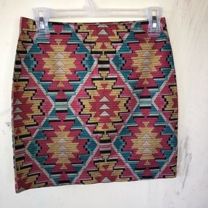 Aztec mini skirt! Small